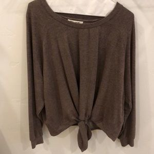 Tie in front sweater